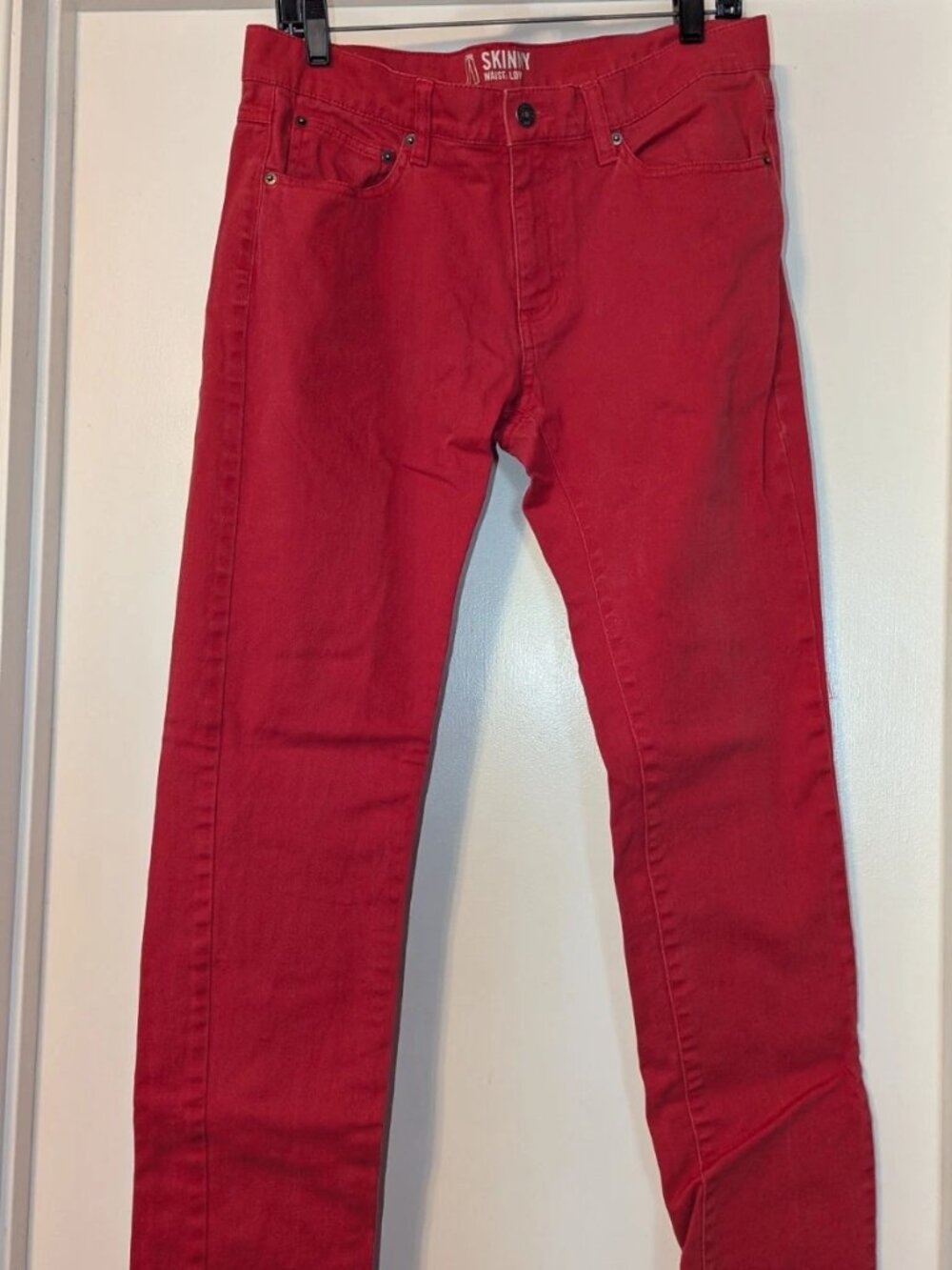 Divided H&M 32 red jeans skinny waist low
